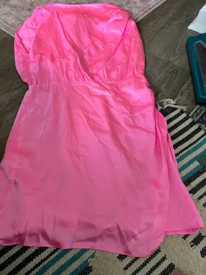 Amanda Uprichard Marlowe Mini Dress in Shocking Hot Pink Satin Silk L‎ thumbnail 7