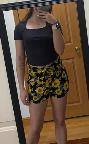 Divided Sunflowers Shorts thumbnail 2