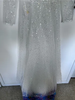 NWT Merry’s Bridal White Sequin Sheer V Neck Long Sleeve Wedding Gown Size 8 thumbnail 5