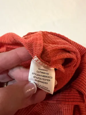 Eyeshadow Rust Ribbed Culotte Jumpsuit Size Medium thumbnail 4