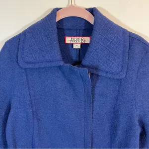 Beyond Threads Alpaca Wool Cardigan Zip Up Sweater Blue Women’s‎ Medium Peru thumbnail 2