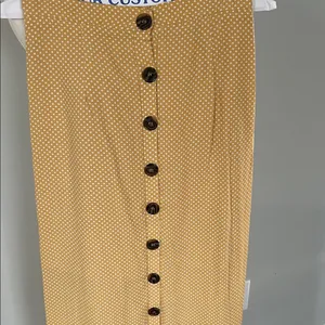 miami Mustard Polka Dot Button-Front Maxi Skirt thumbnail 2