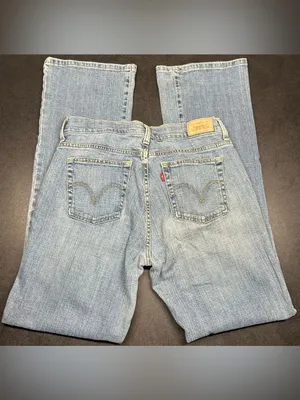 Levi’s Women’s Size 10x32” LONG 515 Blue Mid Rise Denim Bootcut Jeans thumbnail 5