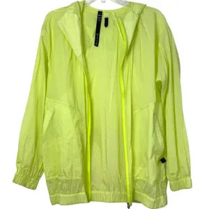 Lululemon Lab Translucent Lightweight Windbreaker Jacket Sz 8 Lime Green EUC thumbnail 2