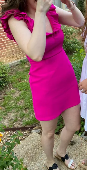 Hot Pink Ruffle DO+BE Dress thumbnail 5