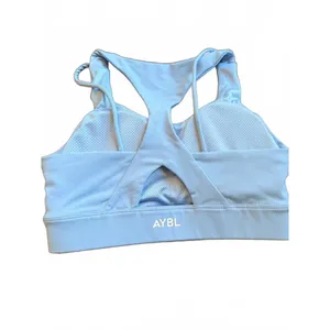 AYBL Women's Light Blue Sports Bra Activewear Top thumbnail 4