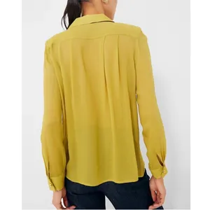 NWT Tuckernuck Chartreuse Natalia Blouse medium thumbnail 4