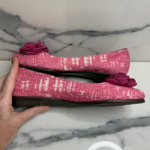 Aerosoles Wmns Pink White Tweed Flower Ballet Flats Sz 8 Comfort Sophisticated thumbnail 6