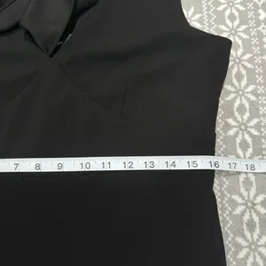 NWT Lulus Black Double V-Neck Little Black‎ Dress XL Minimalist Sleek Date Night thumbnail 11