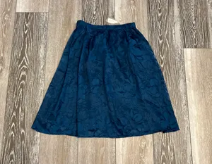 Forever 21 NWT! Sz XS Gorgeous Teal Blue Floral Layered Skirt thumbnail 5