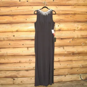 Mac Duggal 26516 Sleeveless Rhinestone Collar Column Gown Black 16 thumbnail 6