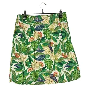 FARM Rio Green‎ Tropical Floral A-Line Mini Skirt S thumbnail 2