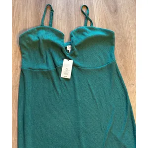 A New Day Teal Green Textured Knit Midi Dress XXL Sweetheart Neck Sleeveless NWT thumbnail 2
