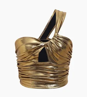 Micas Metallic One Shoulder Top thumbnail 1