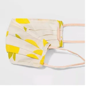 Wild Fable Size Small/Medium Fabric Mask Lemon Print Interchangeable Ties Cotton thumbnail 2