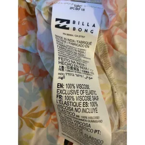 Billabong Enchant Me Floral Mini Dress Pink Yellow Blue Ruffle S resort dainty y thumbnail 7