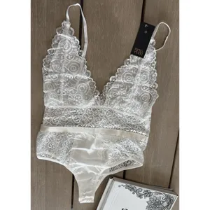 New‎ Even White Small Lingerie Teddy Bodysuit Lace Boho Chic Sexy Festival Wear thumbnail 3