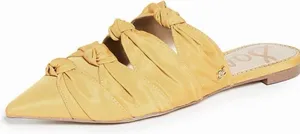 Sam Edelman Shanti Knotted Trim Pointed Toe Slide Mules Tuscan Yellow Size 8 thumbnail 1