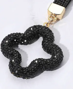 Bling Studded Quatrefoil Keychain / Bag Charm thumbnail 2
