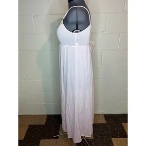 nightgown negligee deep V satin pink vintage thumbnail 5