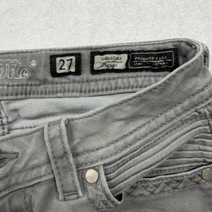 Miss Me Signature Skinny Jeans Women’s Size 27 Gray Mid Rise Stretch Denim thumbnail 5
