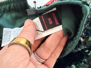 ROMWE Sequin Shorts Dark Green Size XS thumbnail 2