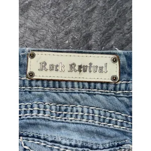 Rock Revival Jeans‎ Womens Blue Scarlett Easy Crop Wash Denim Size 26 thumbnail 8