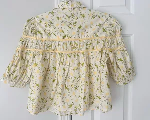 Anthropologie The Leandra Shirred Yoke Blouse by Maeve, Size XS thumbnail 10