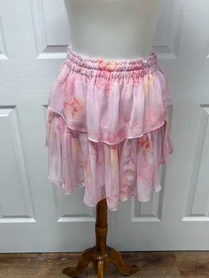 Love‎ Shack Fancy - Summer Morning Ruffle Mini Skirt - Size S. thumbnail 3