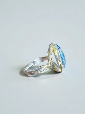 Lighthouse 2 Tone Ring Blue Size 6.5 thumbnail 4