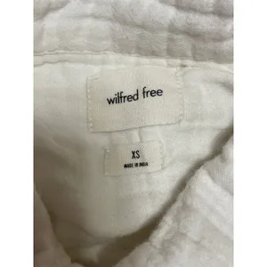 Aritzia Wilfred Free Women's White 100% Cotton Long Sleeve Button Down Shirt XS thumbnail 4