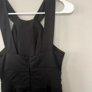 Davids‎ Bridal black midi dress knee length formal cotton dress halter neckline thumbnail 3