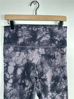 Lululemon Wunder Under Hi Rise‎ Leggings 10 Shibori Magnum Black Tie Dye thumbnail 5