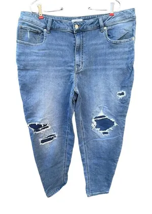 Maurice's M Jeans 18W short (ankle) 27” patched jeans thumbnail 1