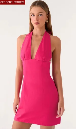 NWT Peppermayo Fuschia mini dress thumbnail 1