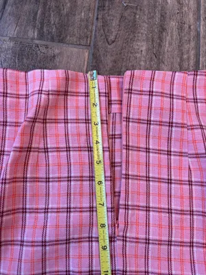 SHEIN Pink Plaid Skirt thumbnail 8