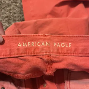 American Eagle Hi-Rise Girlfriend Jeans Red 14 X-Short thumbnail 4