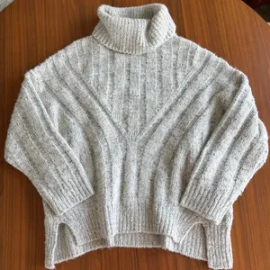 Moon River Chunky Knit Ribbed Turtleneck Sweater M Flecked Coastal Grandma Chic thumbnail 2