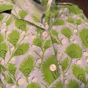Needham Lane XS Green & Blue Palm Frond Pajamas thumbnail 6