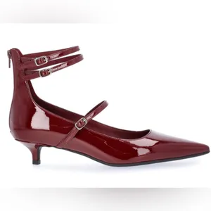 SCOOP Womens Pointed Toe Kitten Heel Shoes Size 6 1/2 Dark Burgundy New thumbnail 2