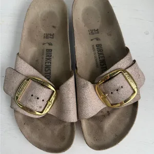 Birkenstock Big Buckle Madrid Sandals Washed Metallic Pink Sz L6 Slide Slip On thumbnail 10