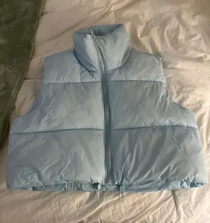 Amazon baby blue puffer vest thumbnail 1