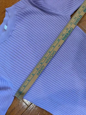 Uniqlo 100% Wool Ribbed Mock Neck Knit Top Lavender Purple Size Medium thumbnail 4