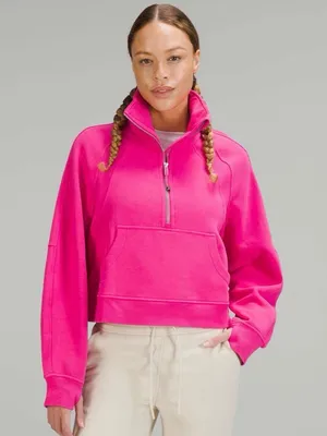 Lululemon Sonic Pink Scuba Oversized Funnel Neck Half Zip thumbnail 1