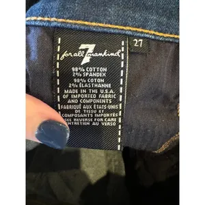 7‎ For All Mankind Jeans Women 27 Medium Wash Denim Distressed The Ankle Skinny thumbnail 10