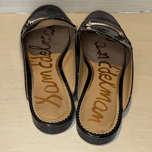 Sam Edelman Black Patent Leather Mules thumbnail 3