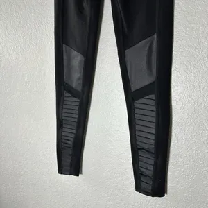 Alo Yoga Mid Waisted Moto Leggings Black‎ Size XS thumbnail 9