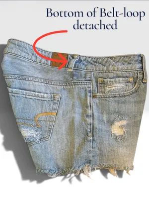 American Eagle Distressed Denim Cutoff Shorts Size 4 Low Rise thumbnail 5