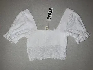 Urban Outfitters Eyelet White Blouse thumbnail 2