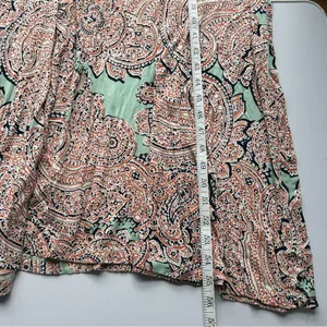 The Limited Strapless Paisley Maxi Dress Flowing Boho Green Orange Women’s XS thumbnail 8